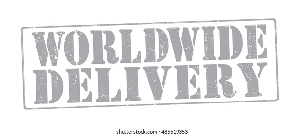 stamp with text "worldwide delivery" isolated on white background. Vector illustration