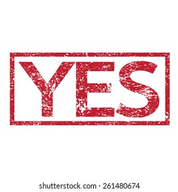 Stamp text YES