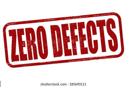 Stamp with text zero defects inside,vector illustration