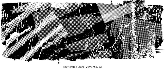 Textura de sello. Fondo del Grunge de la angustia . Rasguño, grano, ruido, sello de grano . Negro Spray Blot de tinta. Coloque la textura sobre cualquier objeto a Create Grungy Efecto. Vector abstracto. 