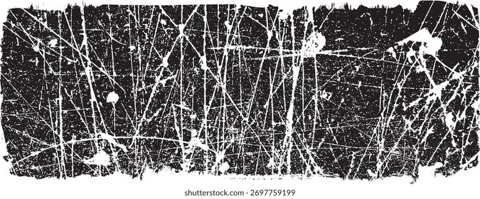 Textura de sello. Fondo del Grunge de la angustia . Rasguño, grano, ruido, sello de grano . Negro Spray Blot de tinta. Coloque la textura sobre cualquier objeto a Create Grungy Efecto. Vector abstracto.
