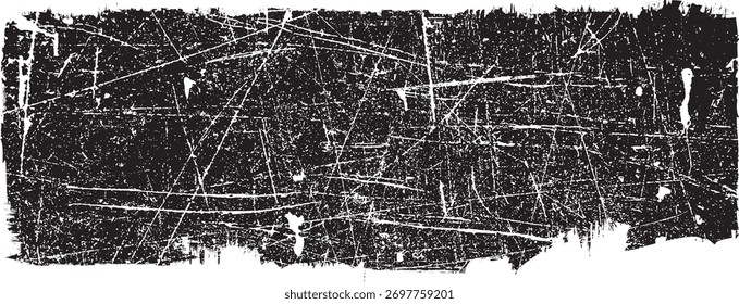 Textura de sello. Fondo del Grunge de la angustia . Rasguño, grano, ruido, sello de grano . Negro Spray Blot de tinta. Coloque la textura sobre cualquier objeto a Create Grungy Efecto. Vector abstracto.
