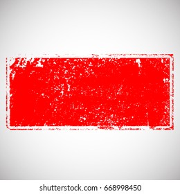 Stamp Texture . Distressed Brush Stroke . red Modern banner .