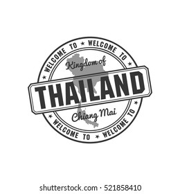 stamp with Thailand map quality vector illustration