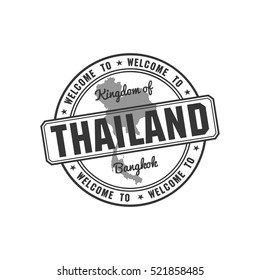 stamp with Thailand map quality vector illustration