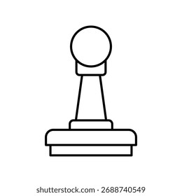 Ícone de linha fina de carimbo, vetor, pixel perfect, arquivo ilustrador 
