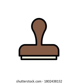 Stamp tool icon. Simple color with outline vector elements of cabinet accessories icons for ui and ux, website or mobile application