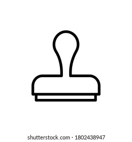 Stamp tool icon. Simple line, outline vector elements of cabinet accessories icons for ui and ux, website or mobile application