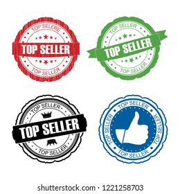 Stamp Top seller set .vector illustration