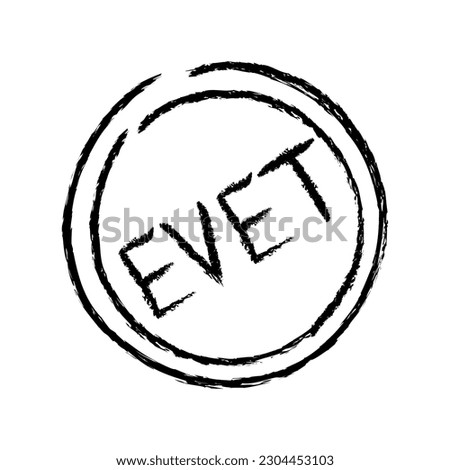 Stamp with Turkish word Evet means yes. Vector illustration. 