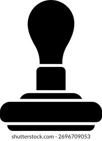 Design de vetor de carimbo em estilo moderno, aprovação certificada e conceito de verificação de documento, ilustração de marca de validação. Ícone de Glifo