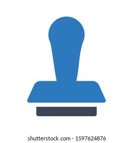 stamp vector glyph color icon 