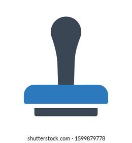 stamp vector glyph color icon 