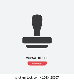 Stamp vector icon. Approving symbol. Best modern flat pictogram illustration for web and mobile apps design.