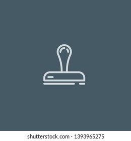 Stamp vector icon. Stamp concept stroke symbol design. Thin graphic elements vector illustration, outline pattern for your web site design, logo, UI. EPS 10.