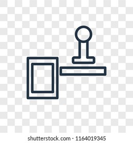 Stamp vector icon isolated on transparent background, Stamp logo concept