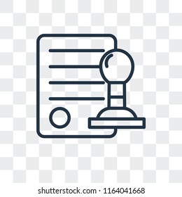 Stamp vector icon isolated on transparent background, Stamp logo concept