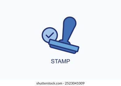 Stamp Vector Icon Or Logo Illustration