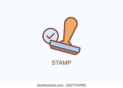 Stamp Vector Icon Or Logo Illustration