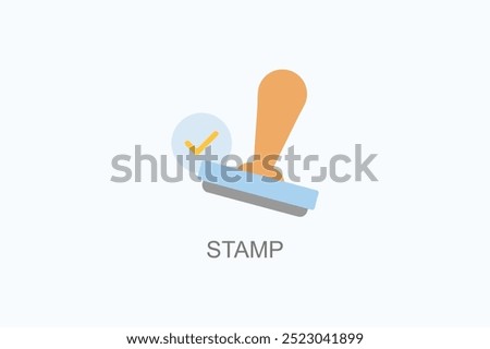 Stamp Vector Icon Or Logo Illustration
