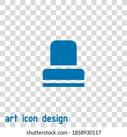 stamp vector icon on an abstract background