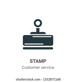 Stamp vector icon on white background. Flat vector stamp icon symbol sign from modern customer service collection for mobile concept and web apps design.