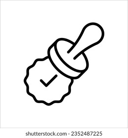 Stempel-Vektorsymbol-Symbol auf weißem Hintergrund