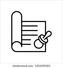 Stamp vector icon sign symbol on white background