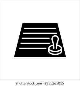 Stamp vector icon sign symbol on white background