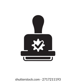 Símbolo de la señal del icono del Vector del sello en el fondo blanco