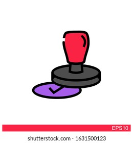Stamp vector icon sign symbol.vector illustration