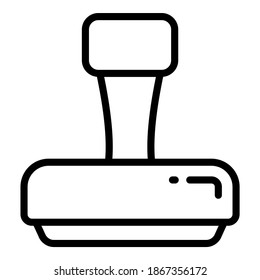 icono de línea vectorial de estampado, icono de escuela y educación