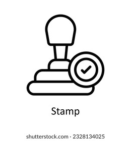 Stamp Vector    outline Icon Design illustration. Shipping and delivery Symbol on White background EPS 10 File