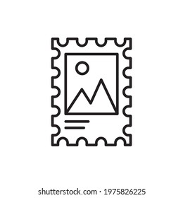 Stamp vector outline icon style illustration. EPS 10 File