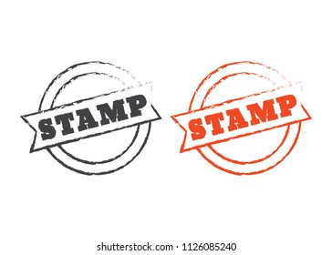 Stamp vector sale. Stamp retro logo