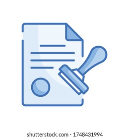Stempel Vektorstil-Illustration. Gefülltes Rahmensymbol. EPS10