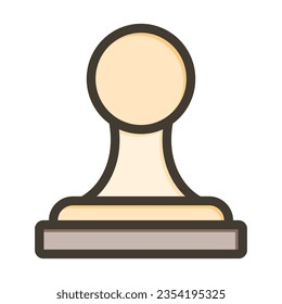 Stamp Vector Thick Line Filled Colors Icon For Personal And Commercial Use.
