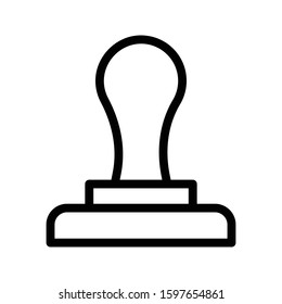 stamp vector thin line icon 