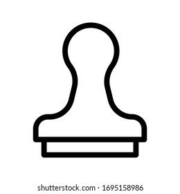 stamp vector thin line icon 