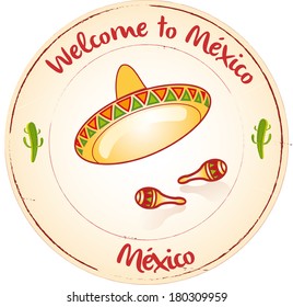 Stamp Welcome to Mexico