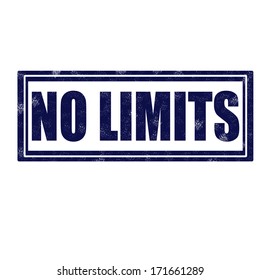 stamp whit text No Limits vector illustration
