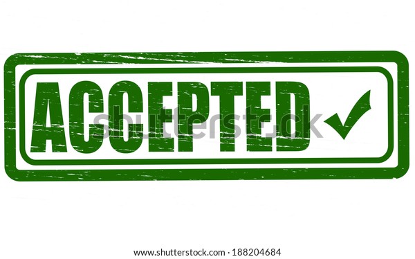 Stamp Word Accepted Inside Vector Illustration Stock Vector (Royalty ...