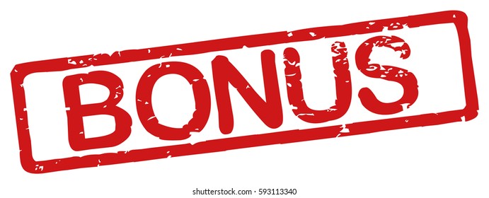 Stamp with word "bonus", grunge style, on white background