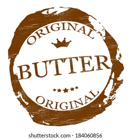 Stamp with word butter inside,vector illustration