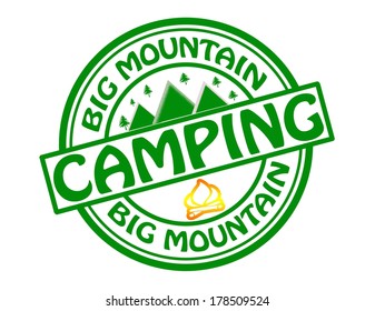 Stamp with word camping inside,vector illustration