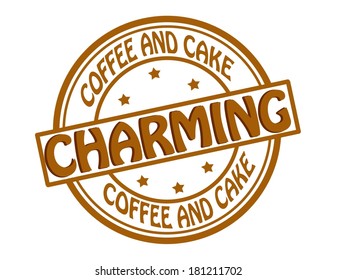 Stamp with word charming inside,vector illustration