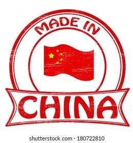 Stamp with word China inside,vector illustration