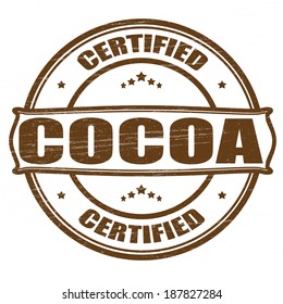 Stamp with word cocoa inside,vector illustration