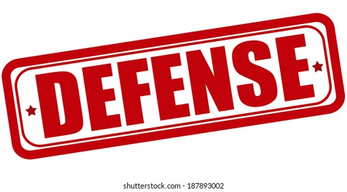 Stamp with word defense inside,vector illustration