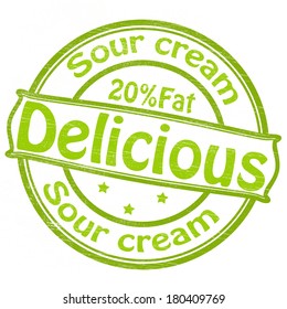 Stamp with word delicious inside,vector illustration